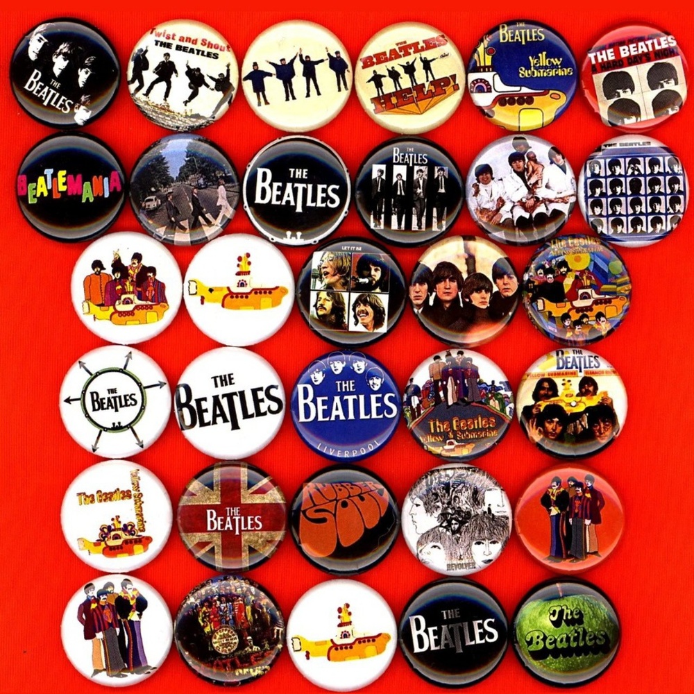Beatles Set Of 32 1inch Buttons Pins Badges - Gem